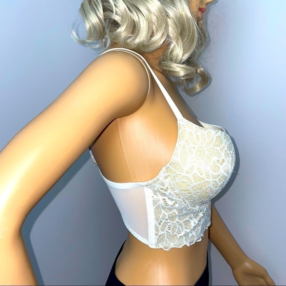 Daisy Fuentes Push-Up Lace Bra – Size 34C – White & Gold (NWOT) - Picture 4 of 10